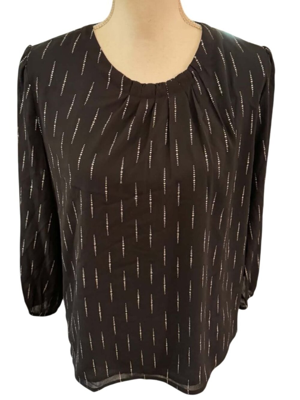FUN 2 FUN Monday Fun Munro Tie Sleeve Sparkle Blouse